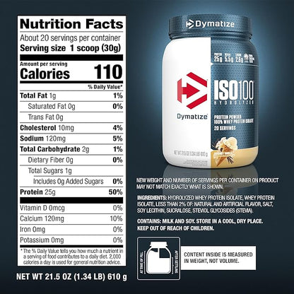 Dymatize ISO 100 Hydrolized Protein Powder