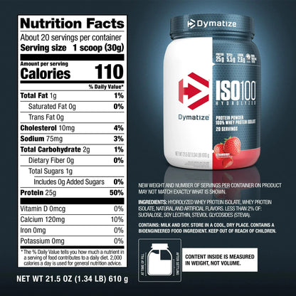 Dymatize ISO 100 Hydrolized Protein Powder