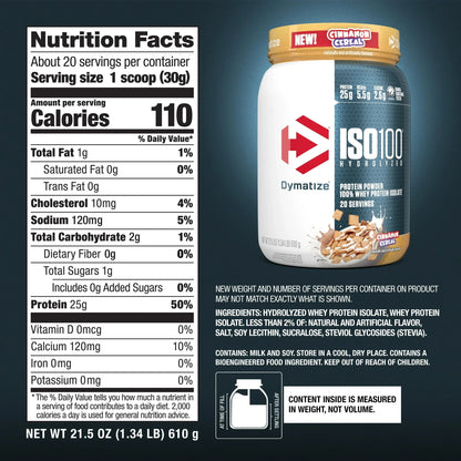 Dymatize ISO 100 Hydrolized Protein Powder